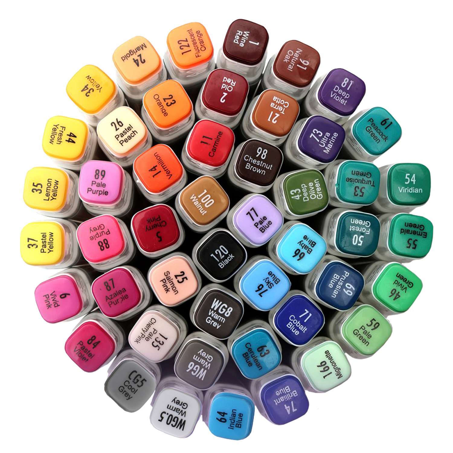 Набор двусторонних маркеров WiMi спиртовые 48 цветов - фото 5