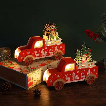 Сувенир декоративный Сноубум в виде машины с LED подсветкой