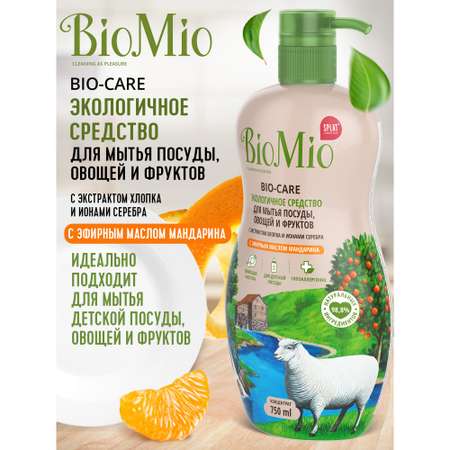 Средство для мылья посуды Bio Mio мандарин 750мл