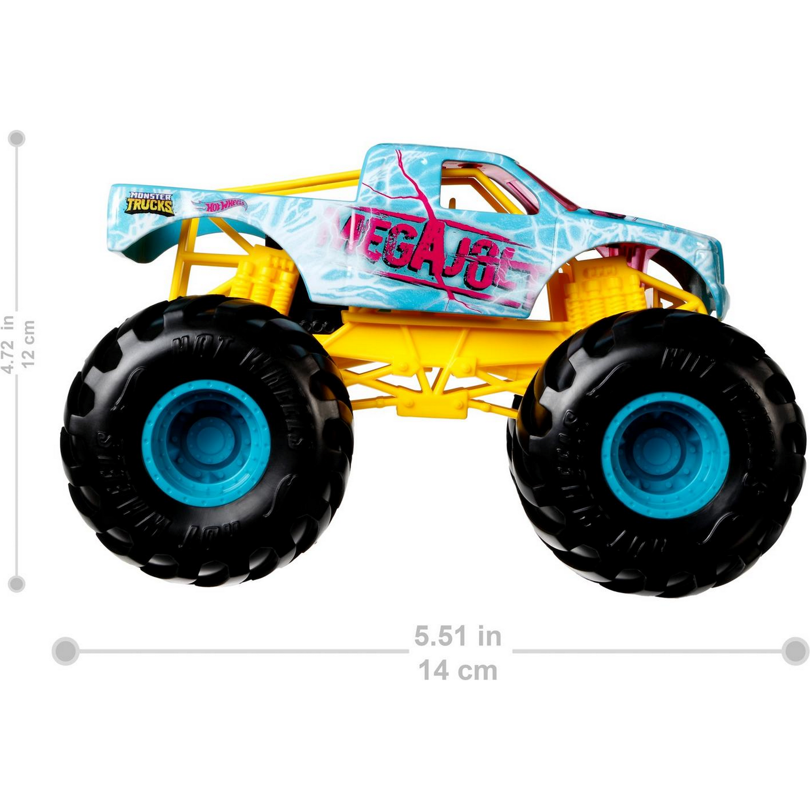 Машинка Hot Wheels Monster Trucks большой Мега Джолт GWL02 FYJ83 - фото 5