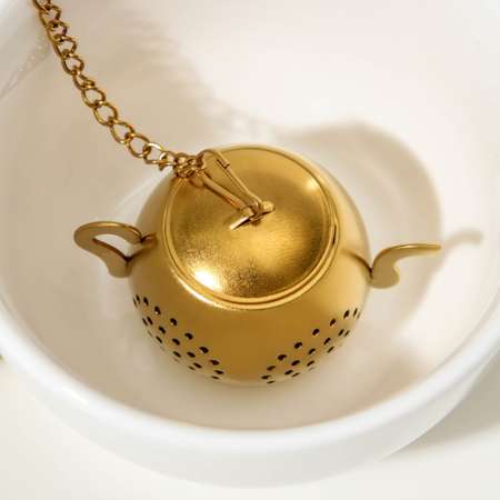 Сито Sima-Land для чая «Чайник Goldie» цвет золотой