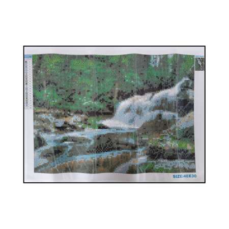 Алмазная мозаика Seichi Водопад в лесу 30х40 см