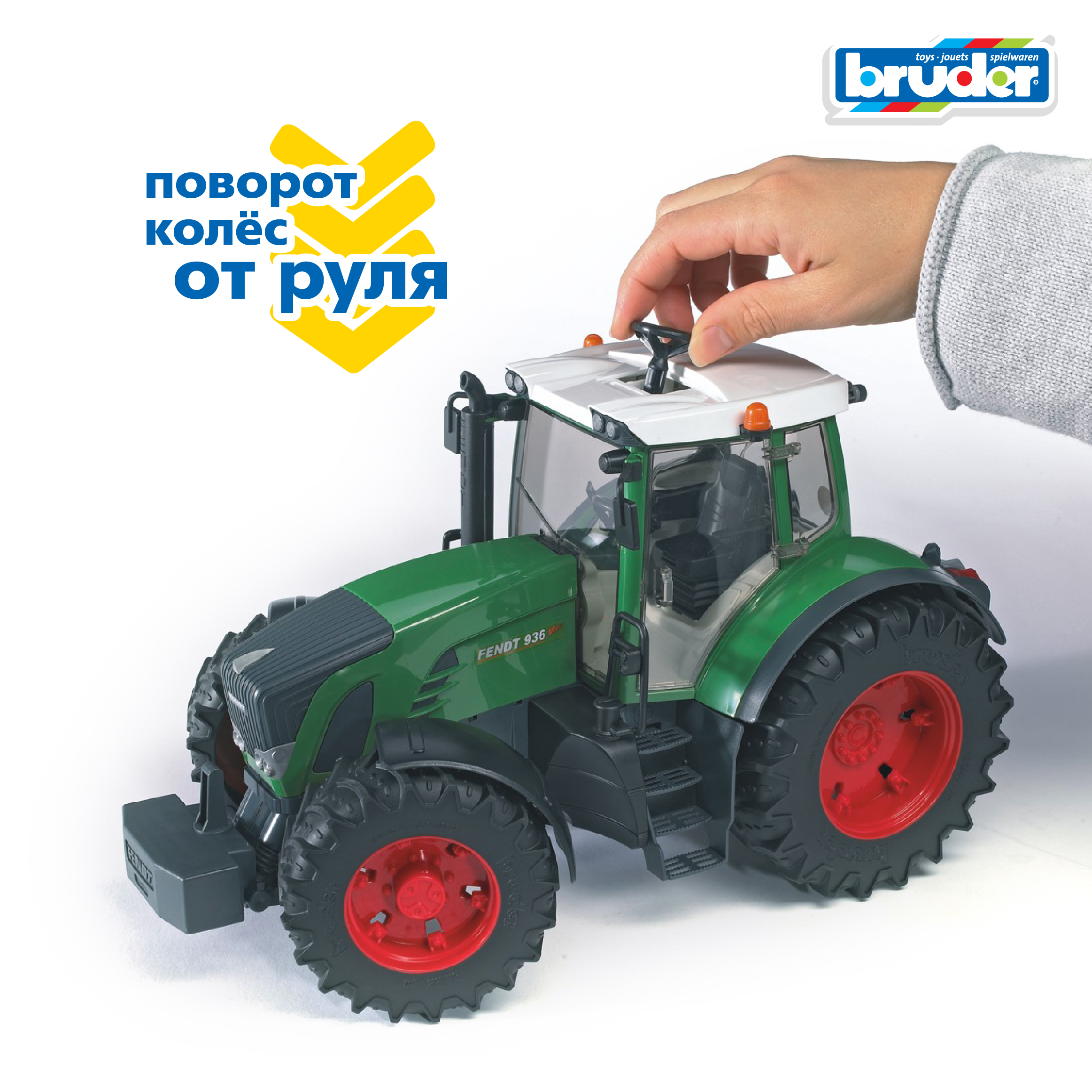 Трактор Bruder Fendt 936 Vario без механизмов зеленый 03-040 - фото 5