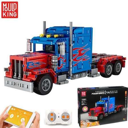 Конструктор Mould King Грузовик Peterbilt 389 Optimus Prime с ДУ и моторизацией 839 деталей