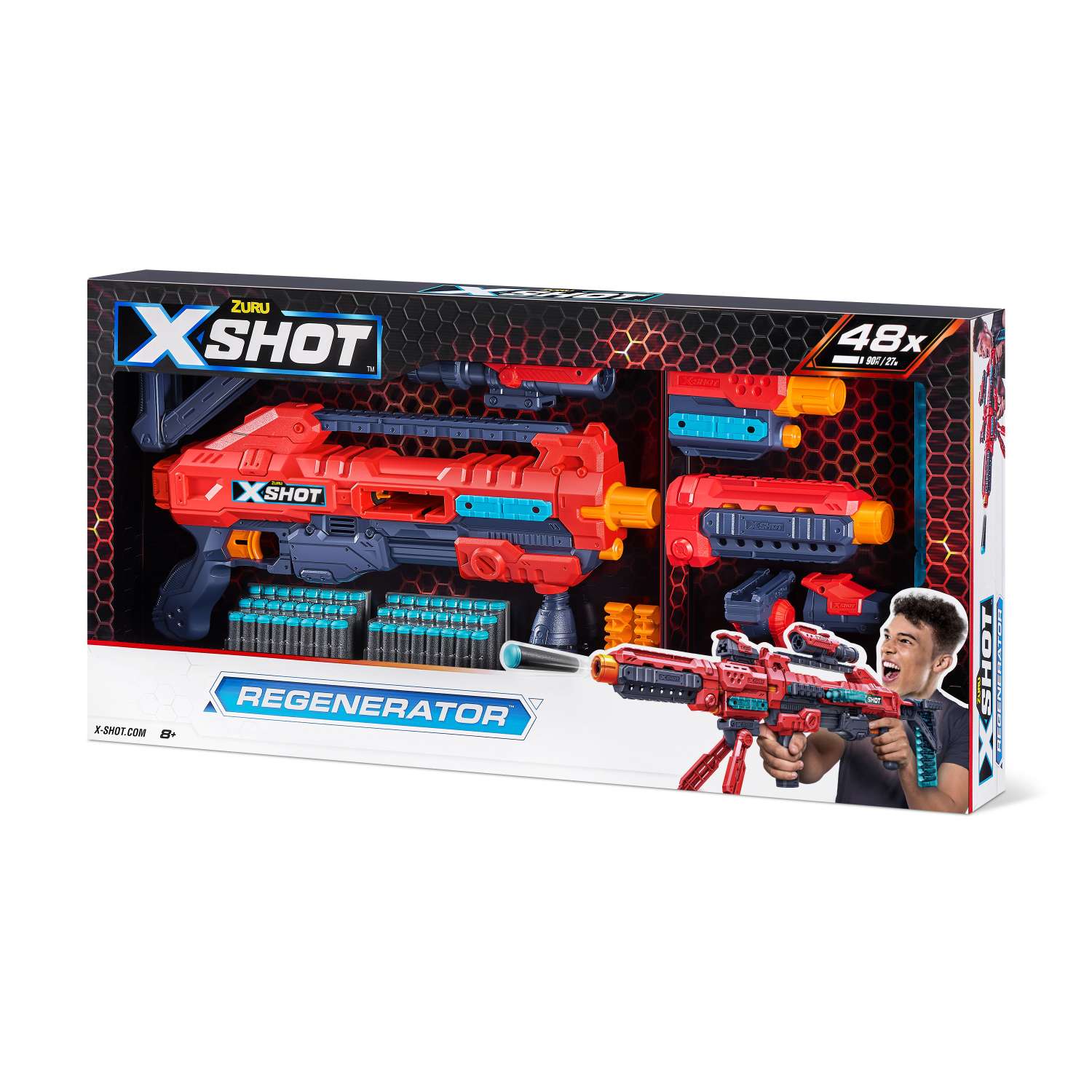 Набор для стрельбы X-SHOT  Regenerator бластер 2 рожка 48 дротиков - фото 14