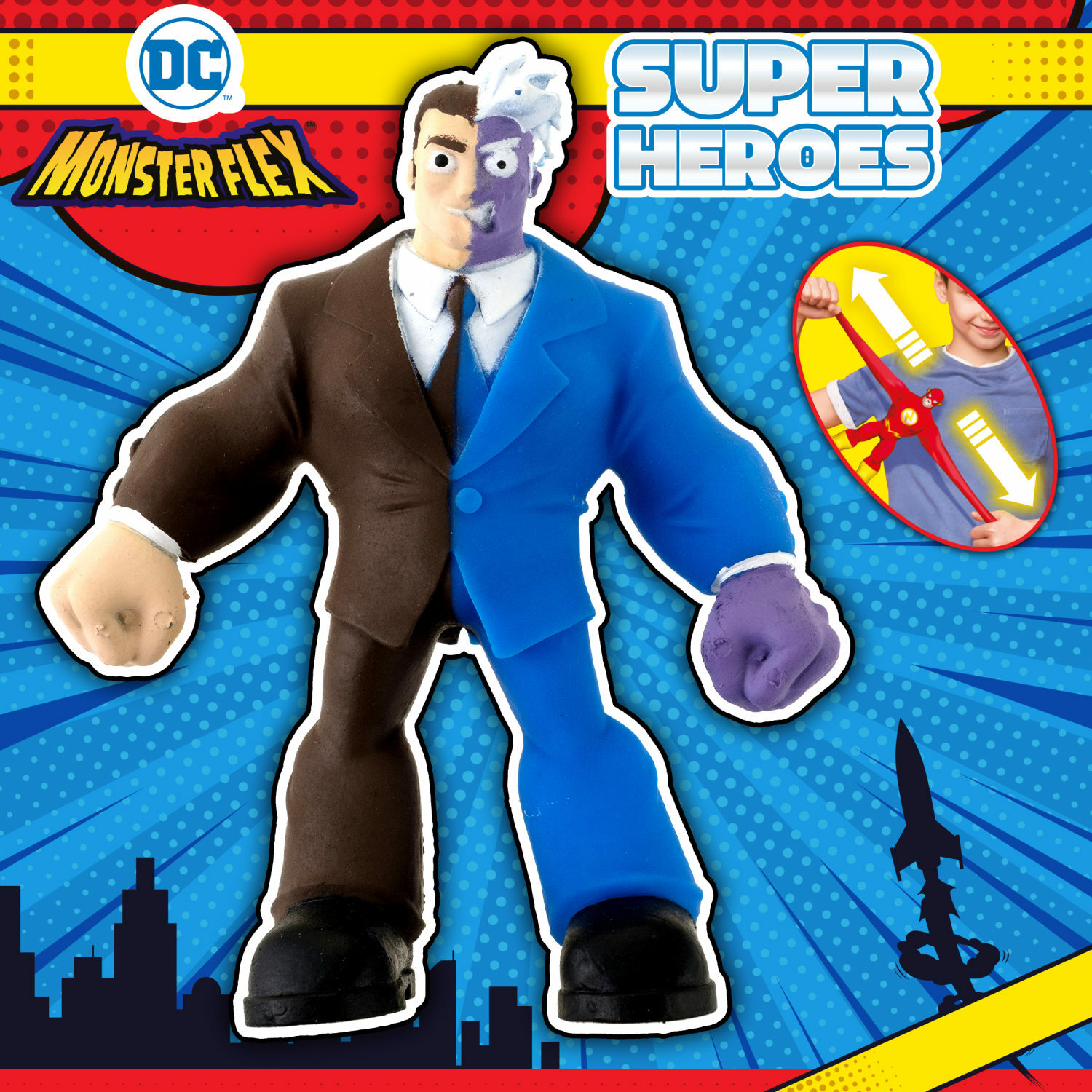 Игрушка-тягун Monster flex super heroes Двуликий - фото 1