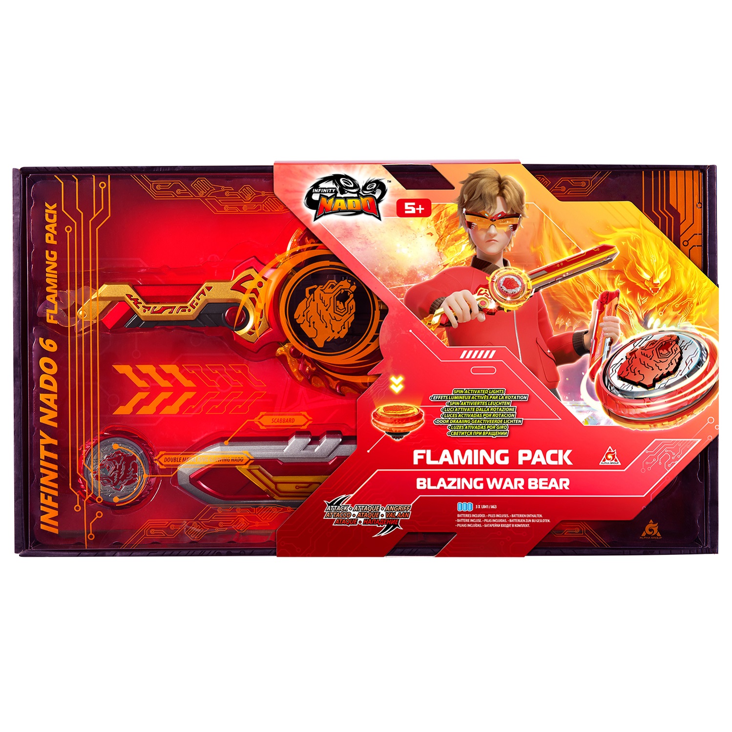 Игрушка Infinity Nado Волчок Flaming Pack Blaz Bear Эпик Лончер 42980 - фото 2