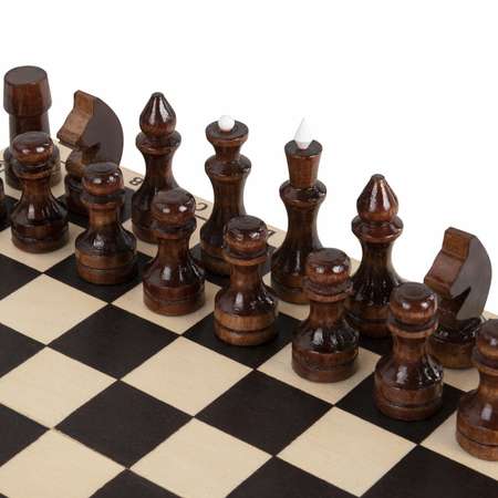 Шахматы Золотая сказка деревянные классические доска 29x29 см подарочные