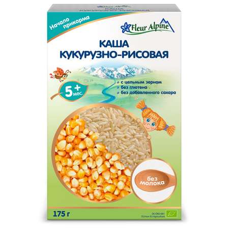 Каша безмолочная Fleur Alpine кукурузно-рисовая 175г с 5месяцев