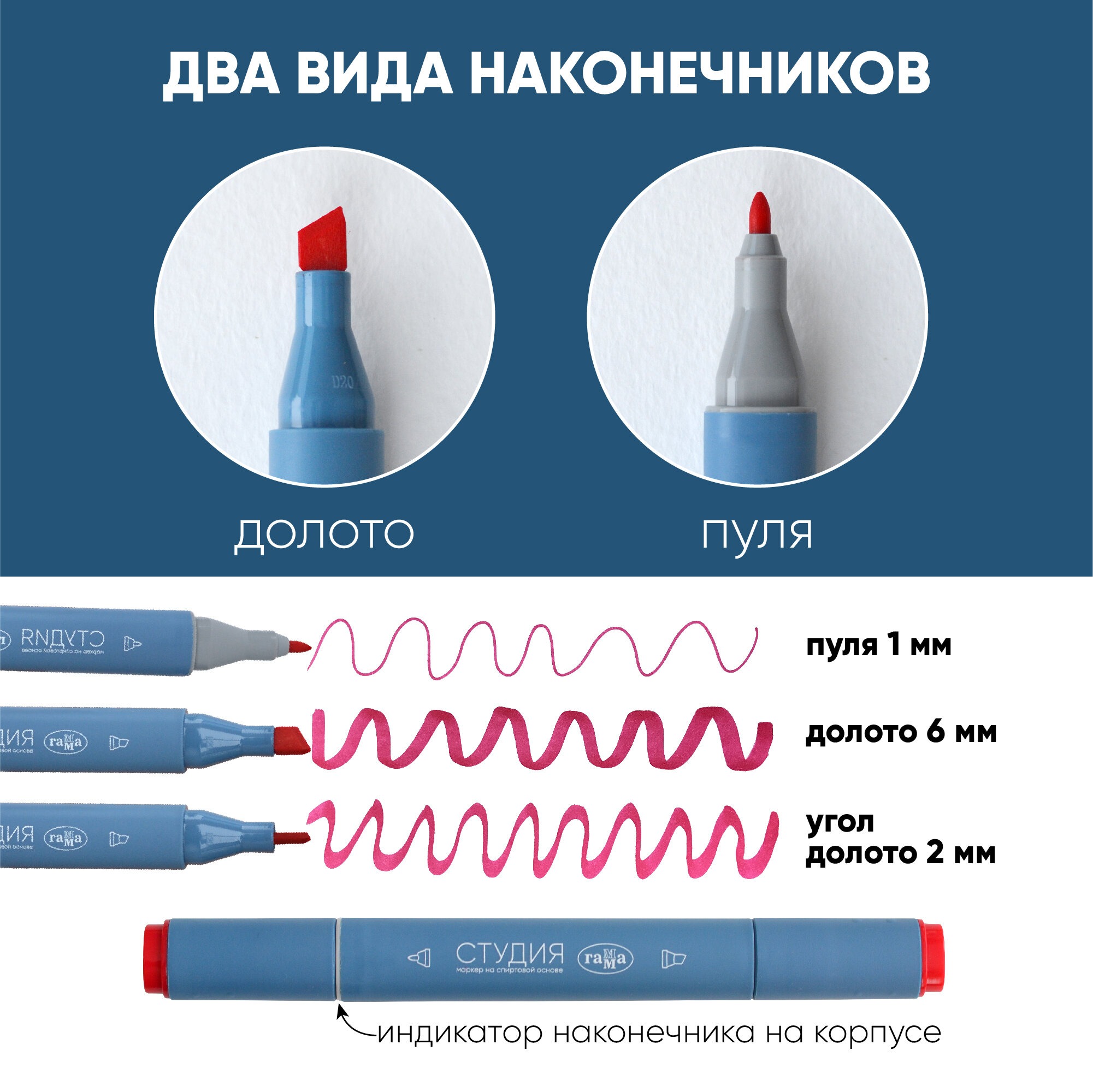 Набор двусторонних маркеров Гаммa для скетчинга серия Студия 36цв - фото 3