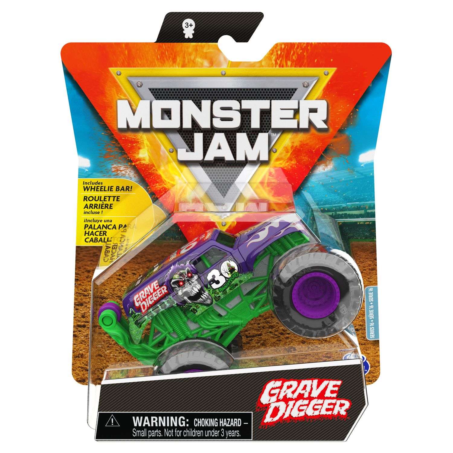 Машинка Monster Jam 1:64 Grave Digger Purple 6060863 6060863 - фото 2