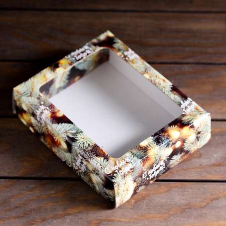 Коробка Sima-Land подарочная. крышка дно. с окном«Сказочный миг» 18×15×5 см