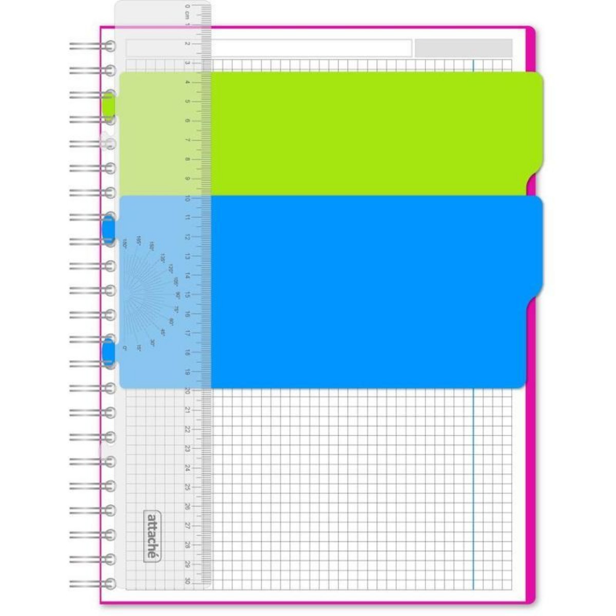Бизнес-тетрадь Attache Fantasy А4 140 листов спираль пластиковая обложка с разделителем розовый - фото 2