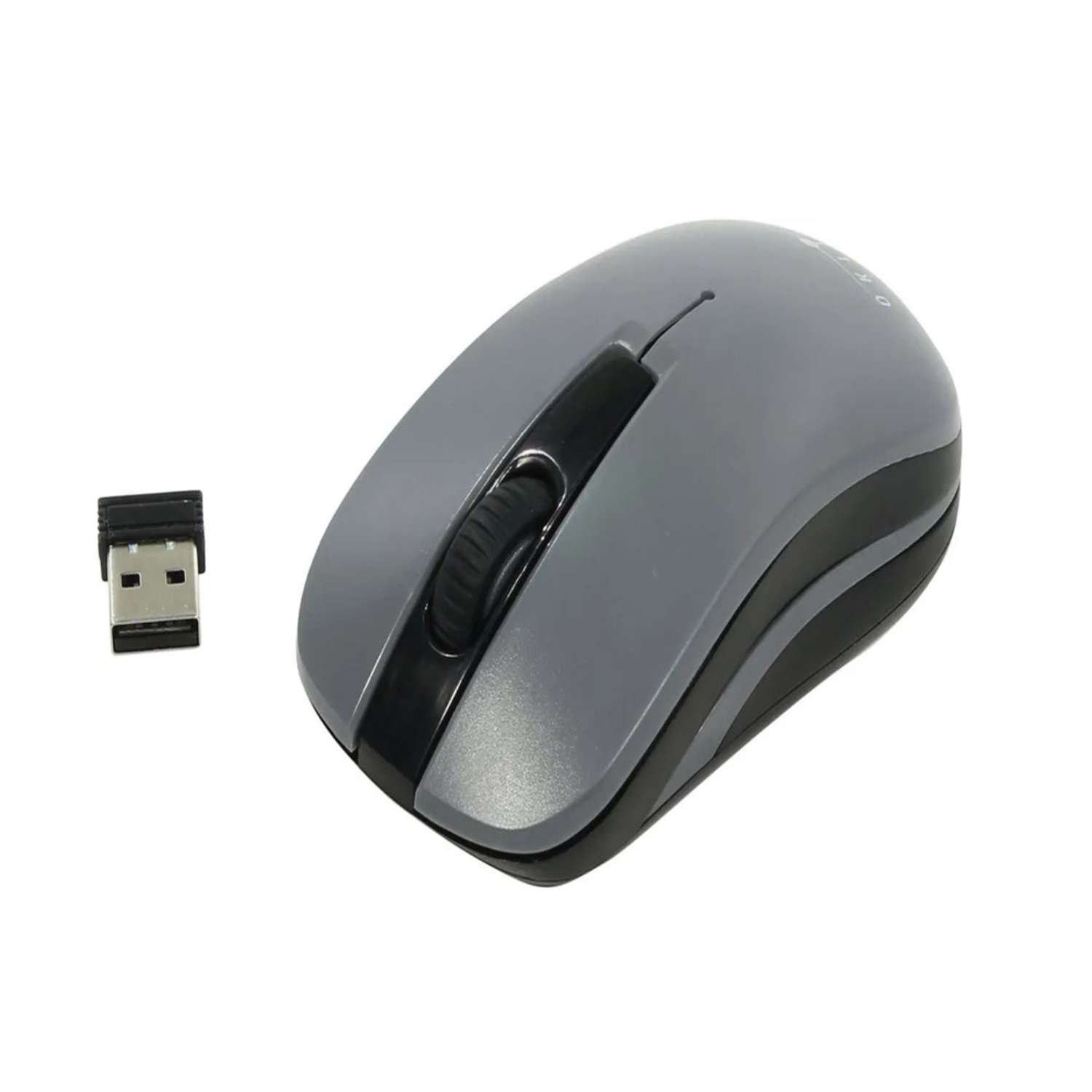 Мышь OKLICK 445MW черный/серый оптическая (1200dpi) беспроводная USB (2but) - фото 1