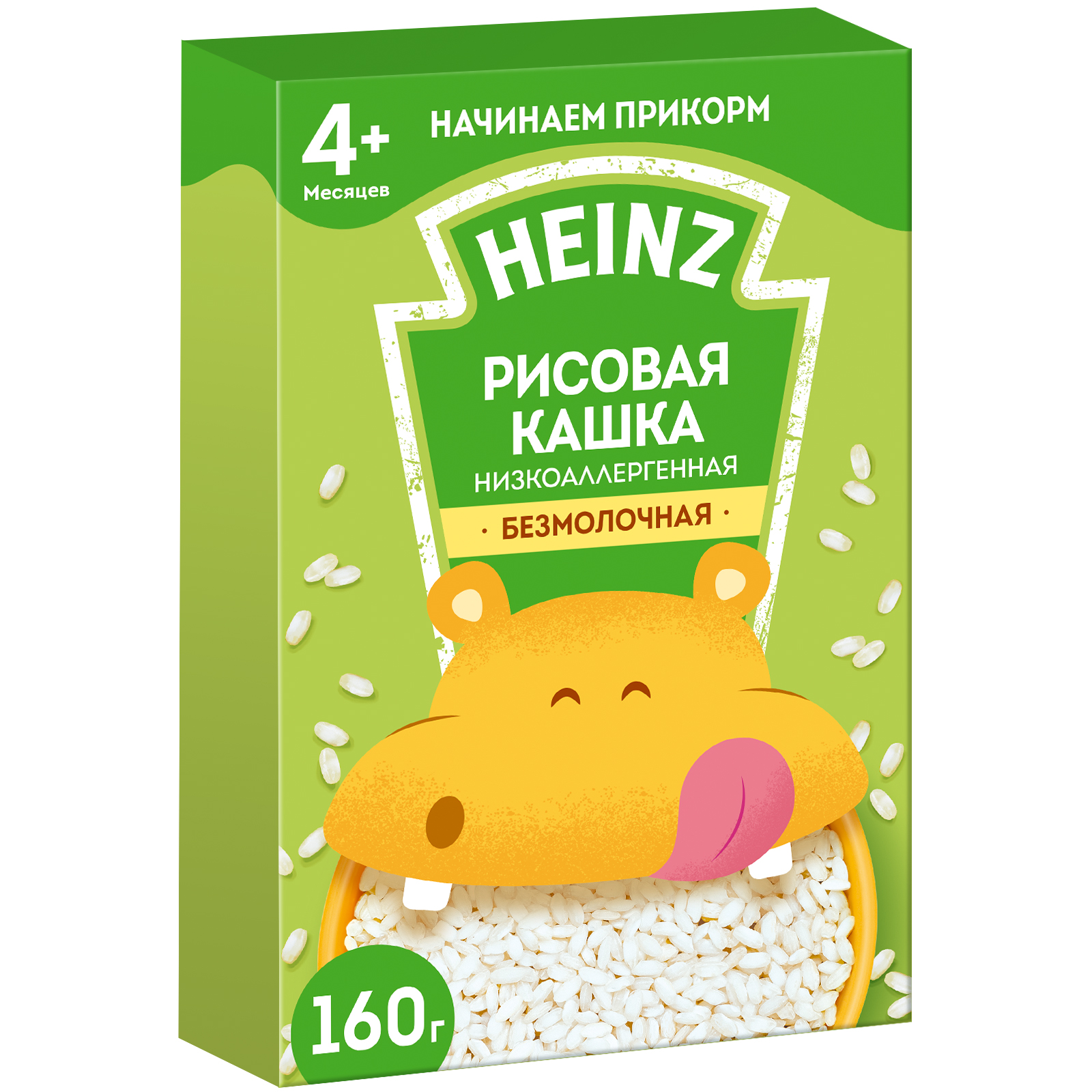 Каша безмолочная Heinz низкоаллергенная рисовая 160г с 4месяцев - фото 1