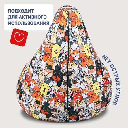 Кресло-мешок груша Bean Joy размер ХХXXL мебельный хлопок Домашние любимцы