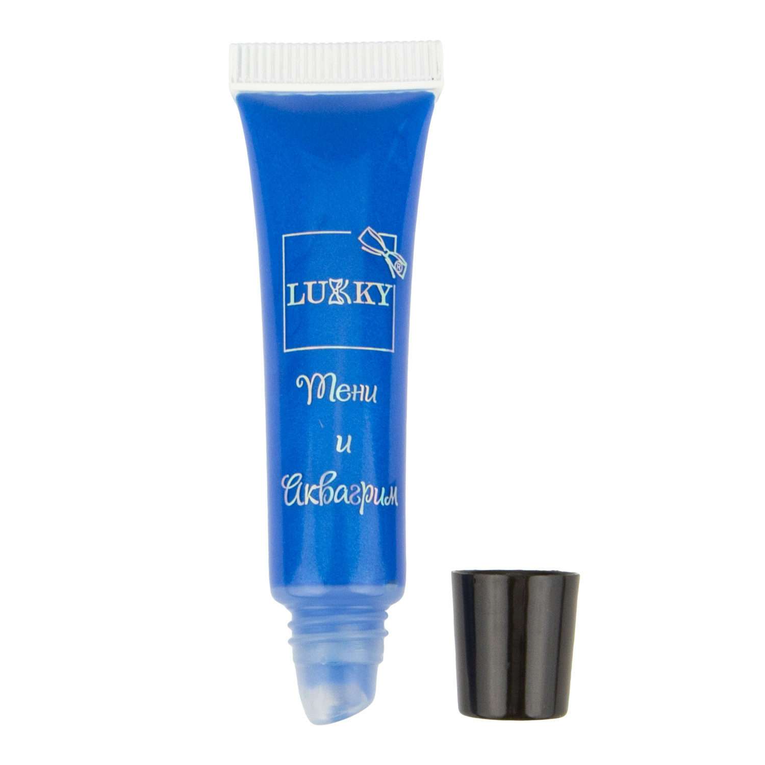 Набор косметики Lukky 2 в 1 аквагрим и жидкие тени для век металлик синий - фото 1