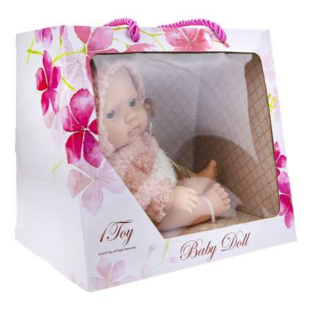 Кукла пупс 1TOY Premium реборн в розовом комбинезоне 20 см