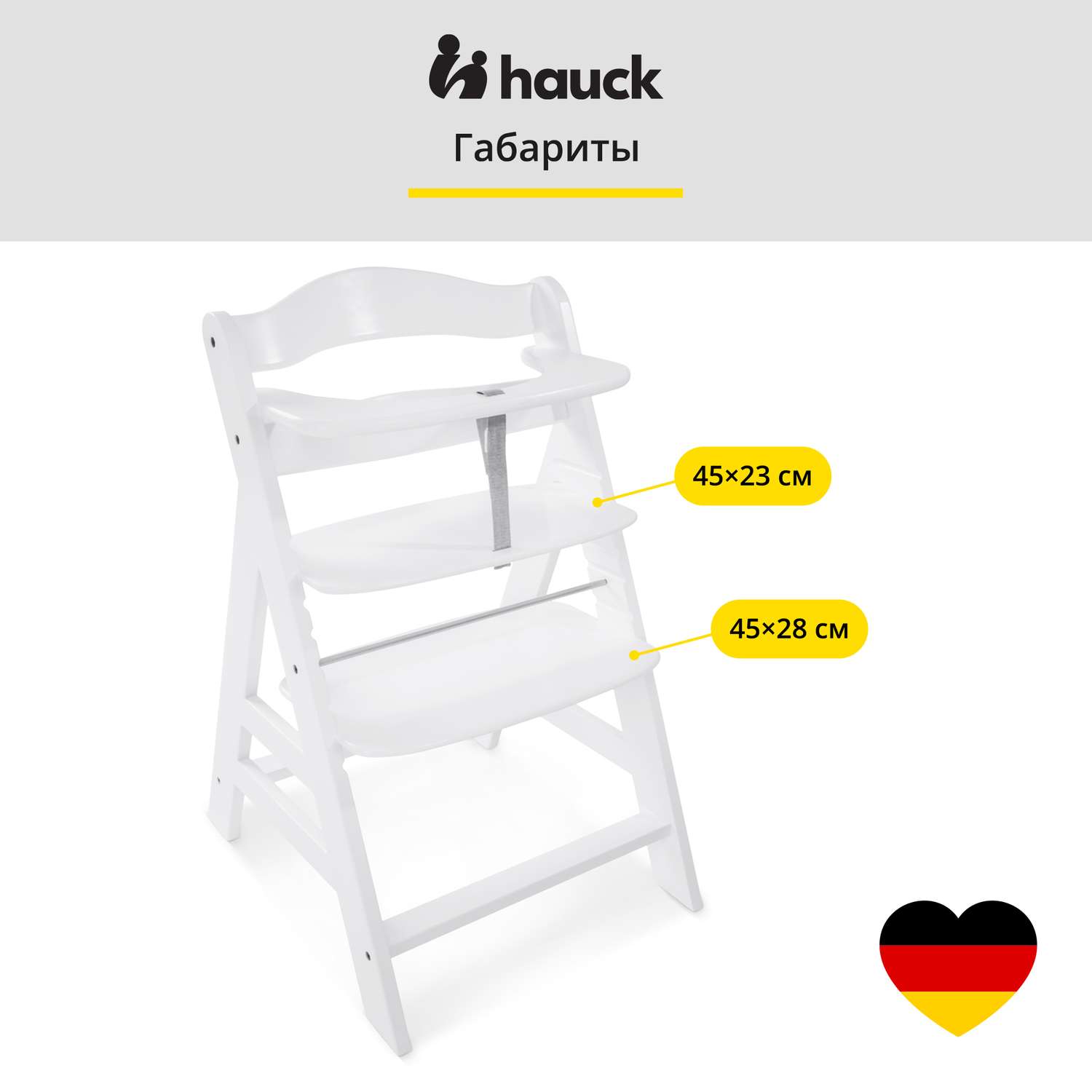 Стульчик для кормления Hauck Alpha+B white - фото 9