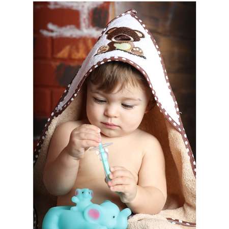 Детское полотенце Uviton с уголком Baby Мишка 100х100 см