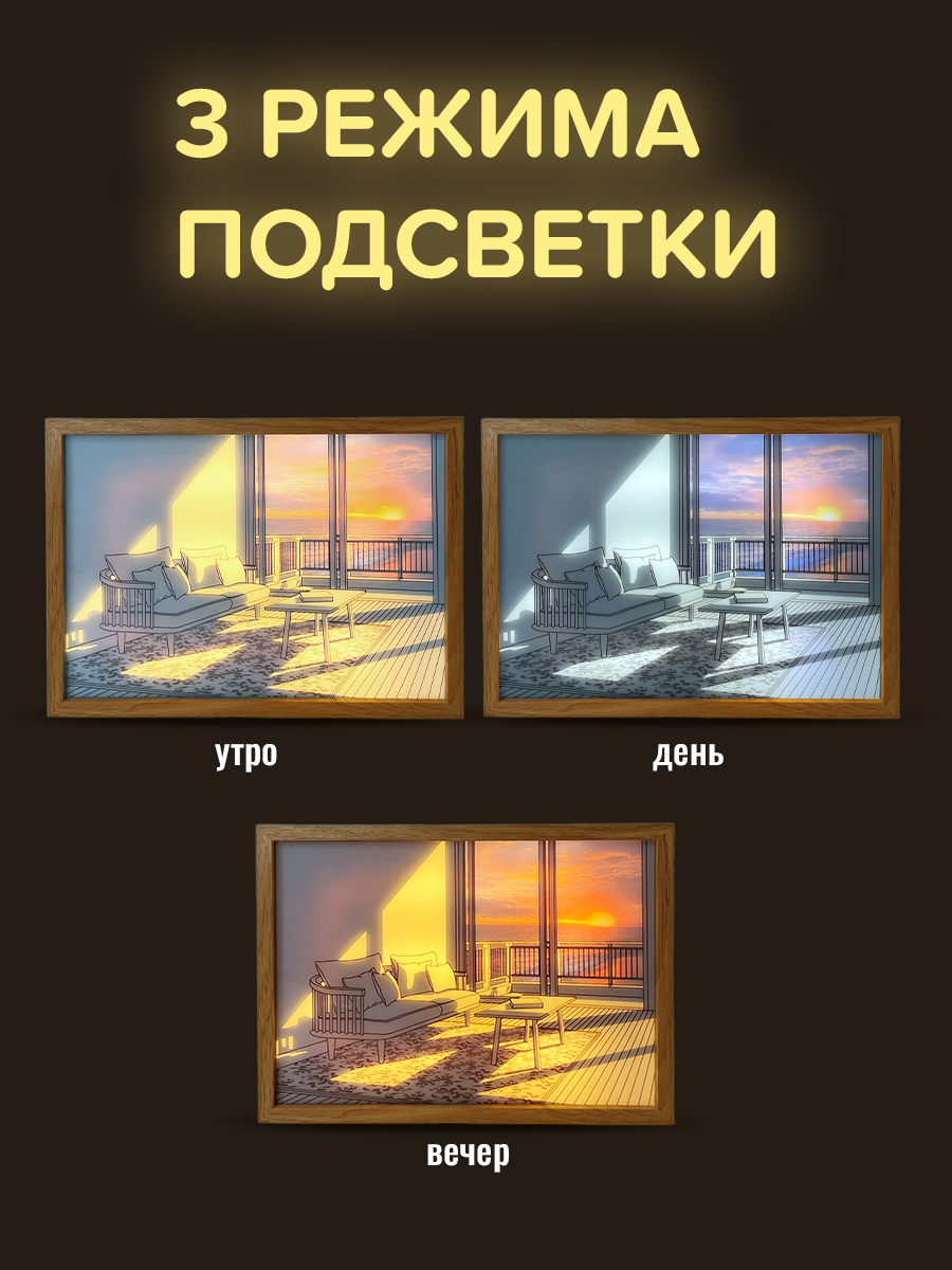 Ночник Conflate с 3D эффектом - фото 5