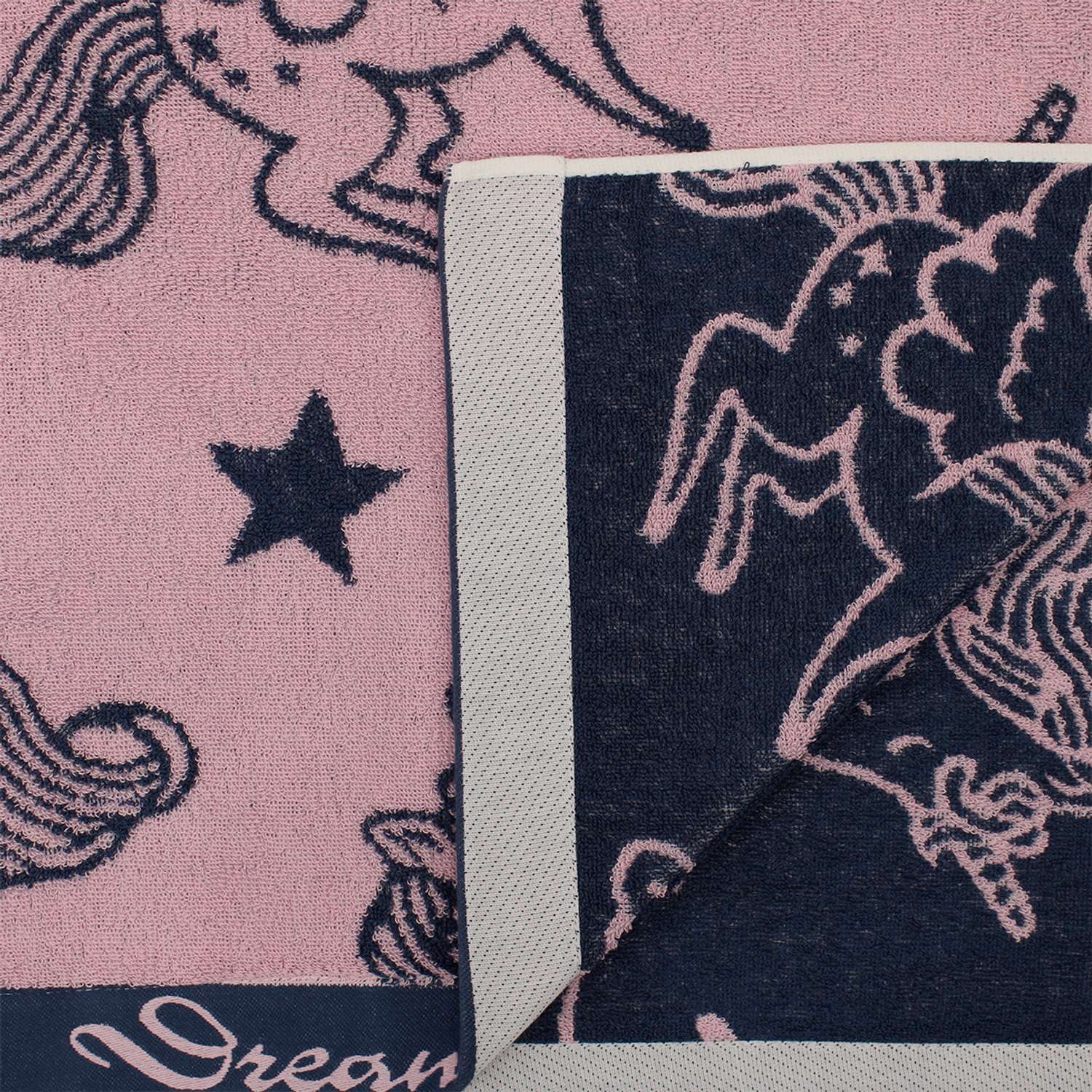 Махровое полотенце Bravo Единорог 30х60 см розовое - фото 2