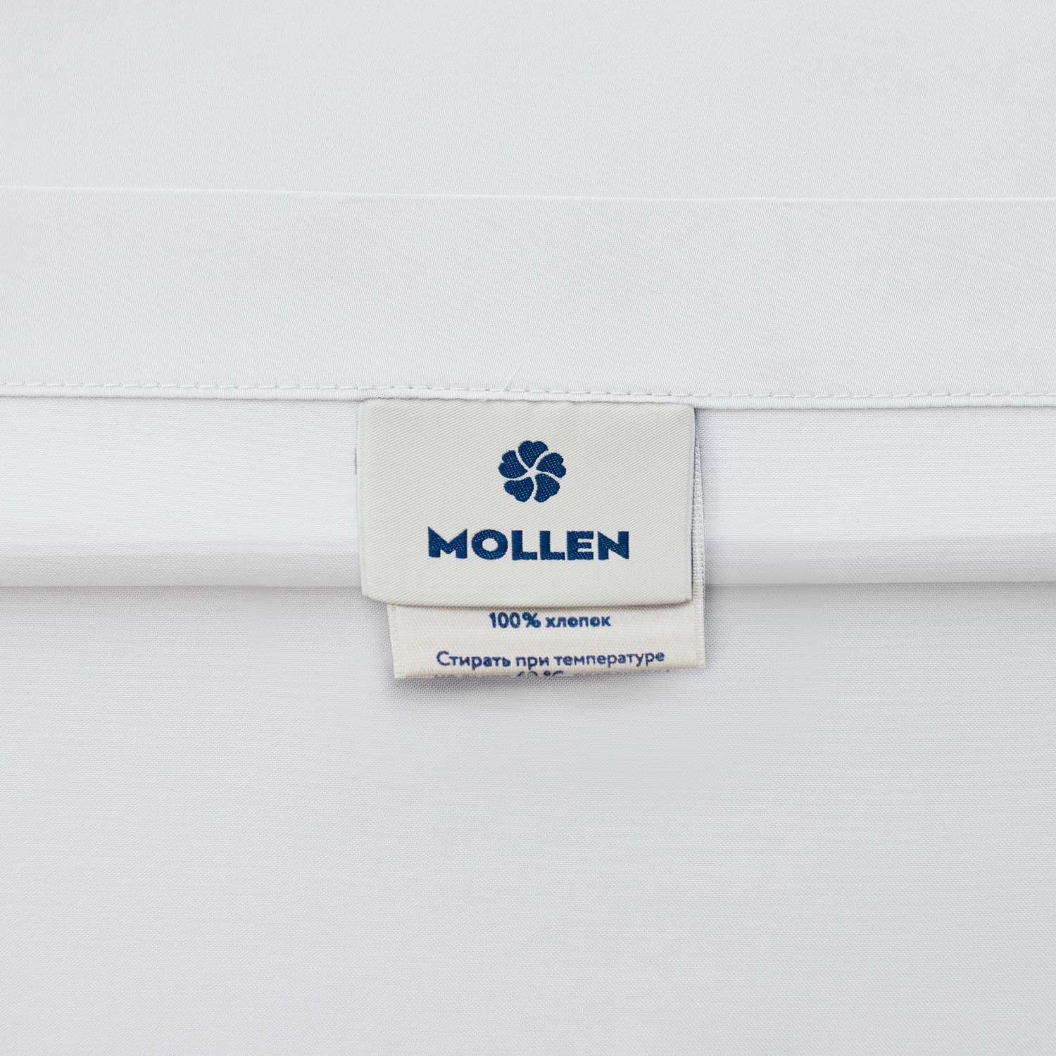 Простыня жемчужно-белая Mollen 90х200х20 - фото 3