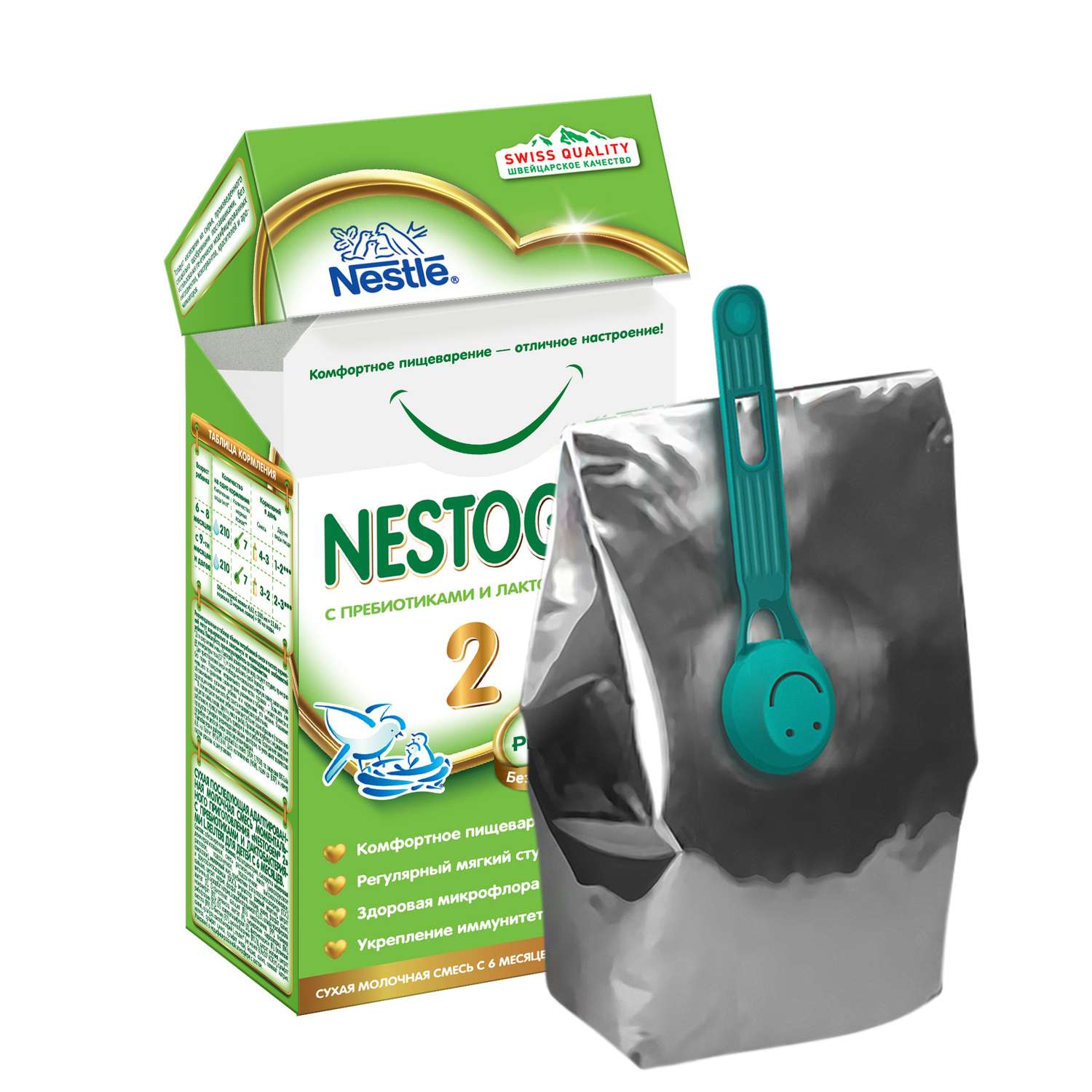 Смесь Nestle Nestogen 2 350г с 6месяцев - фото 4