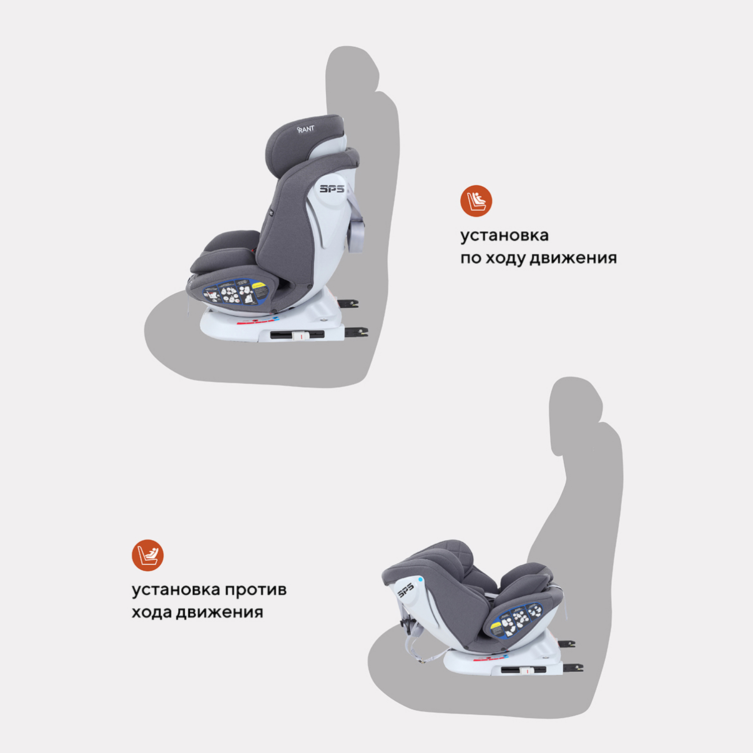 Автокресло Rant Nitro Isofix UB619 0-36кг Grey - фото 6