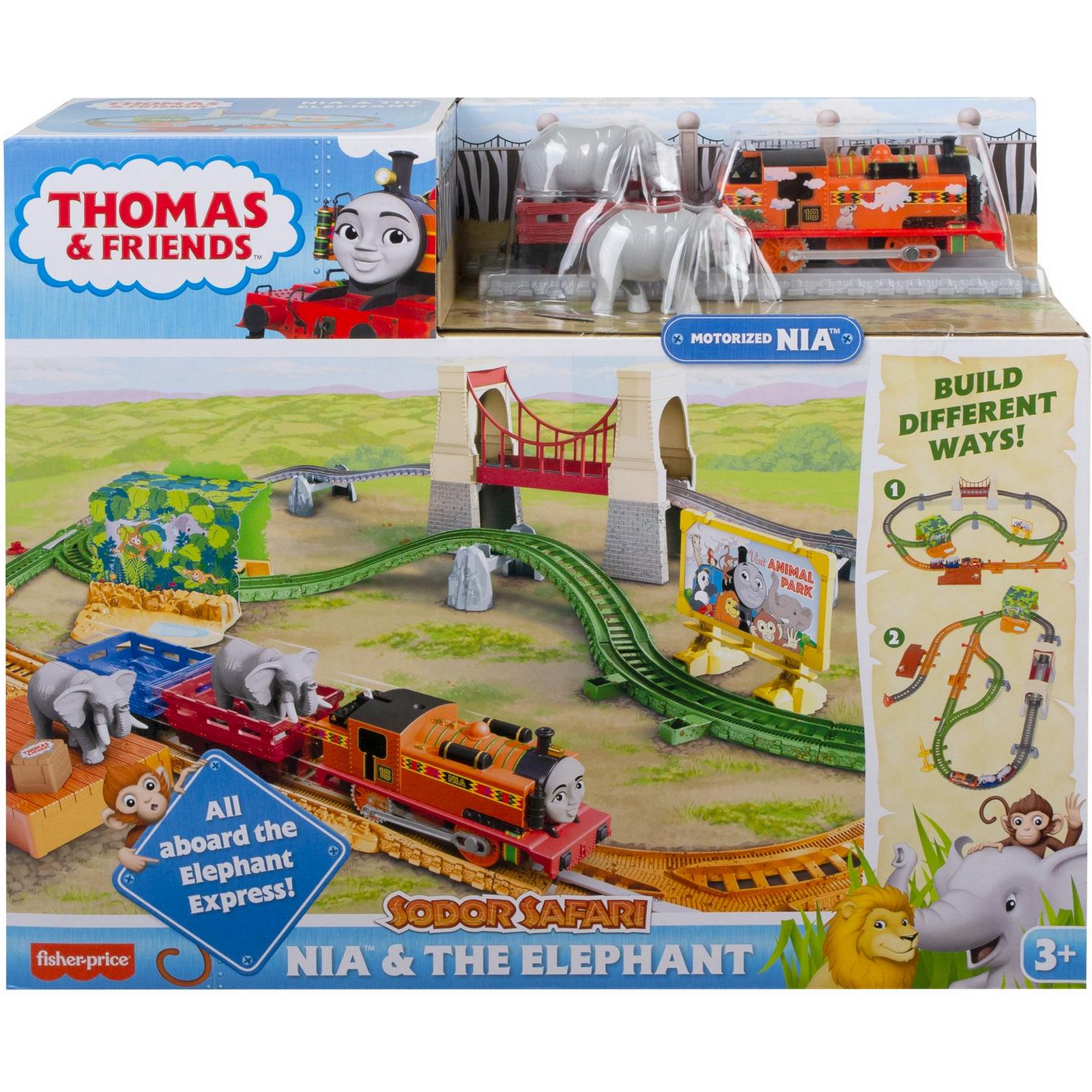 Набор игровой Thomas & Friends Железная дорога Ния и слон GPD84 - фото 2