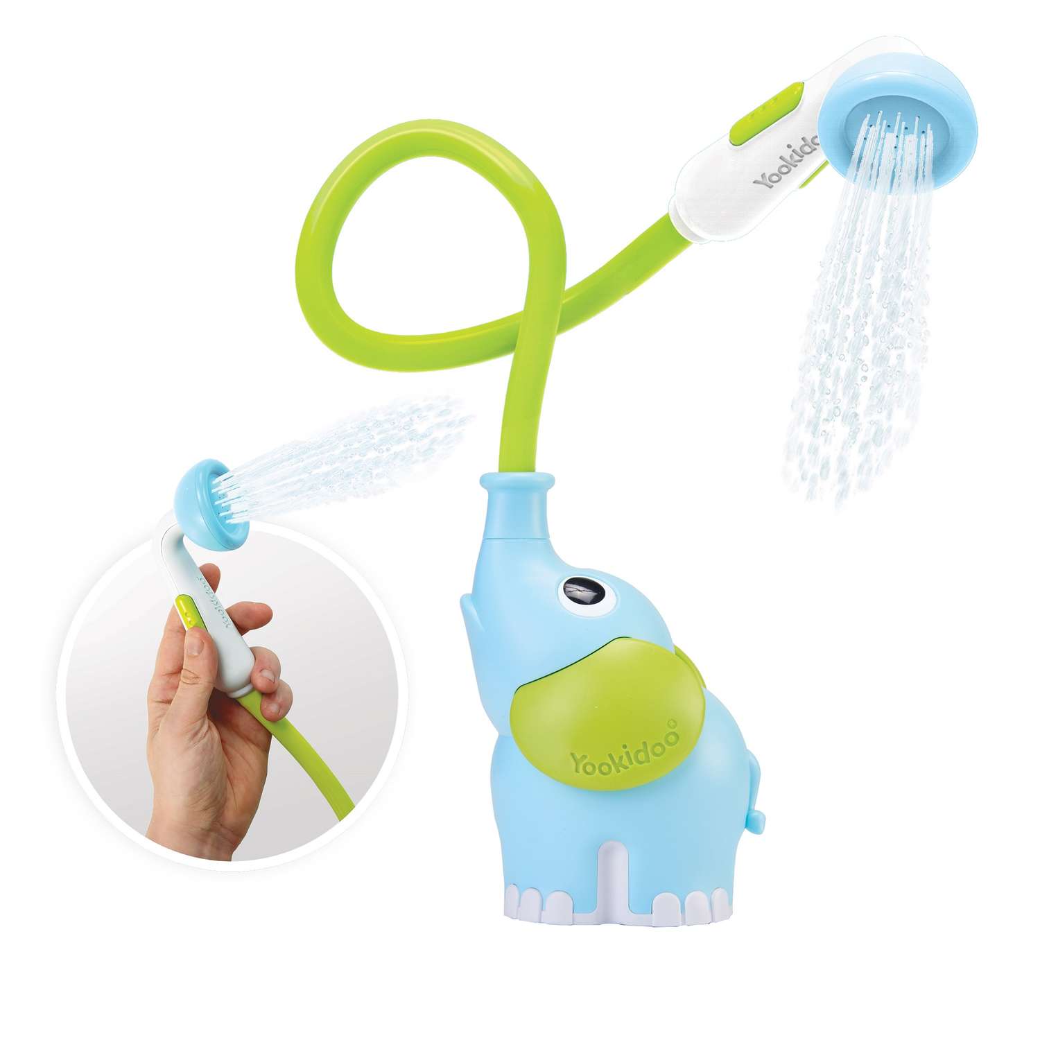 Игрушка для ванны Yookidoo душ Слоненок голубой - фото 2