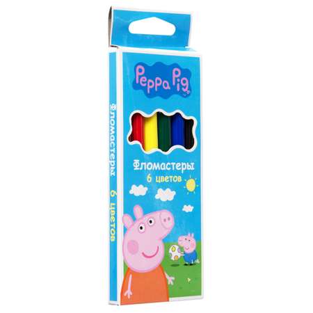 Фломастеры Росмэн Peppa Pig 6цветов 34027