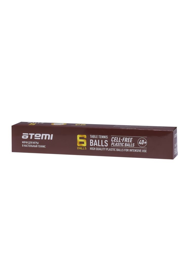 Мячи для настольного тенниса Atemi ATB101 пластик оранжевые 6 шт - фото 1
