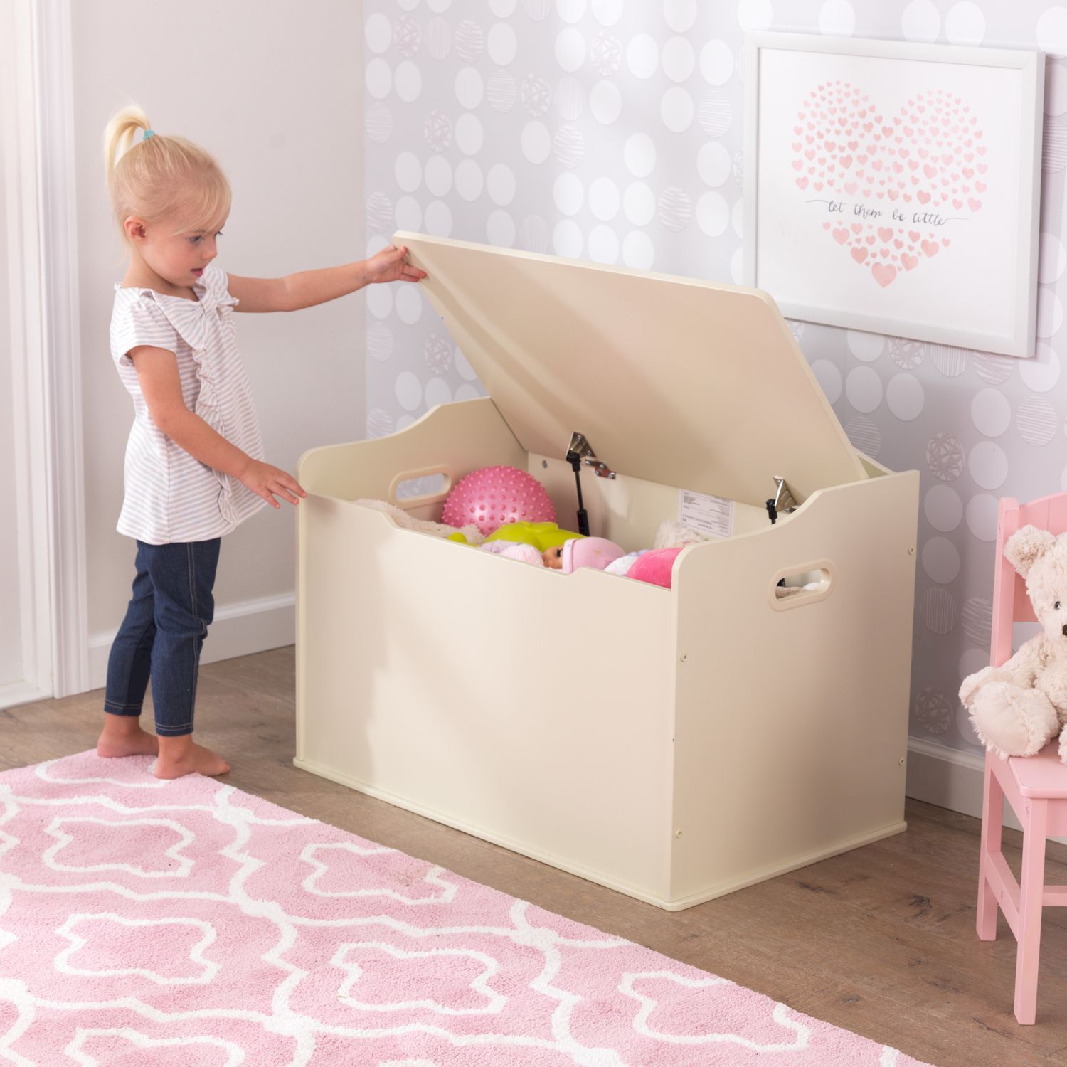 Ящик для хранения KidKraft Toy Box Ванильный 14958_KE - фото 1