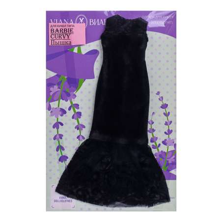 Одежда для кукол VIANA типа Барби 11.052.2 платье черное