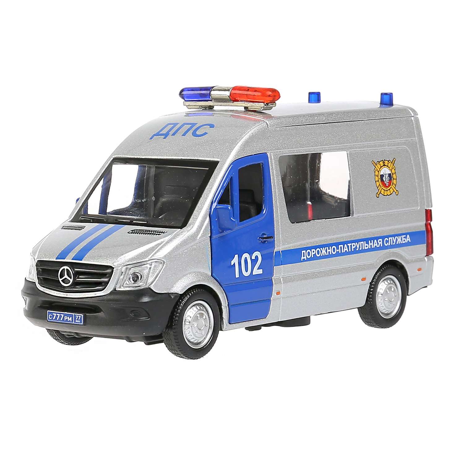 Машина Технопарк Mercedes Benz Sprinter Полиция 300439 300439 - фото 1