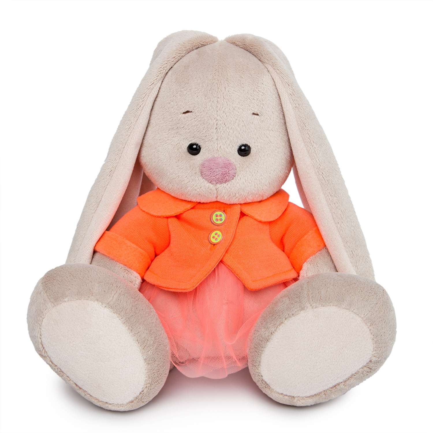 Мягкая игрушка BUDI BASA Зайка Ми в оранжевой куртке и юбке 18 см SidS-240 - фото 1