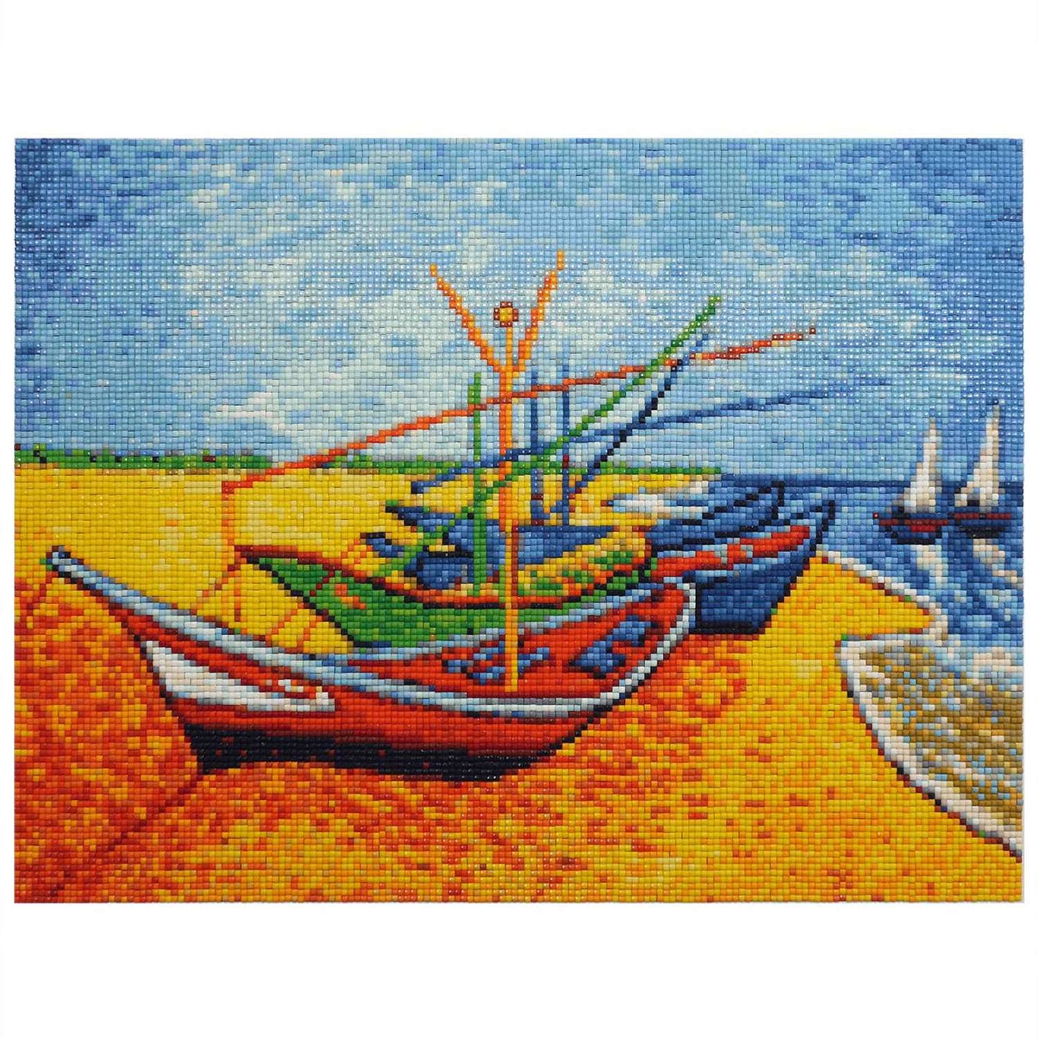 Алмазная мозаика Cristyle картина стразами Лодки в Сен-Мари Ван Гог 30х40 см Cr 340008 - фото 6