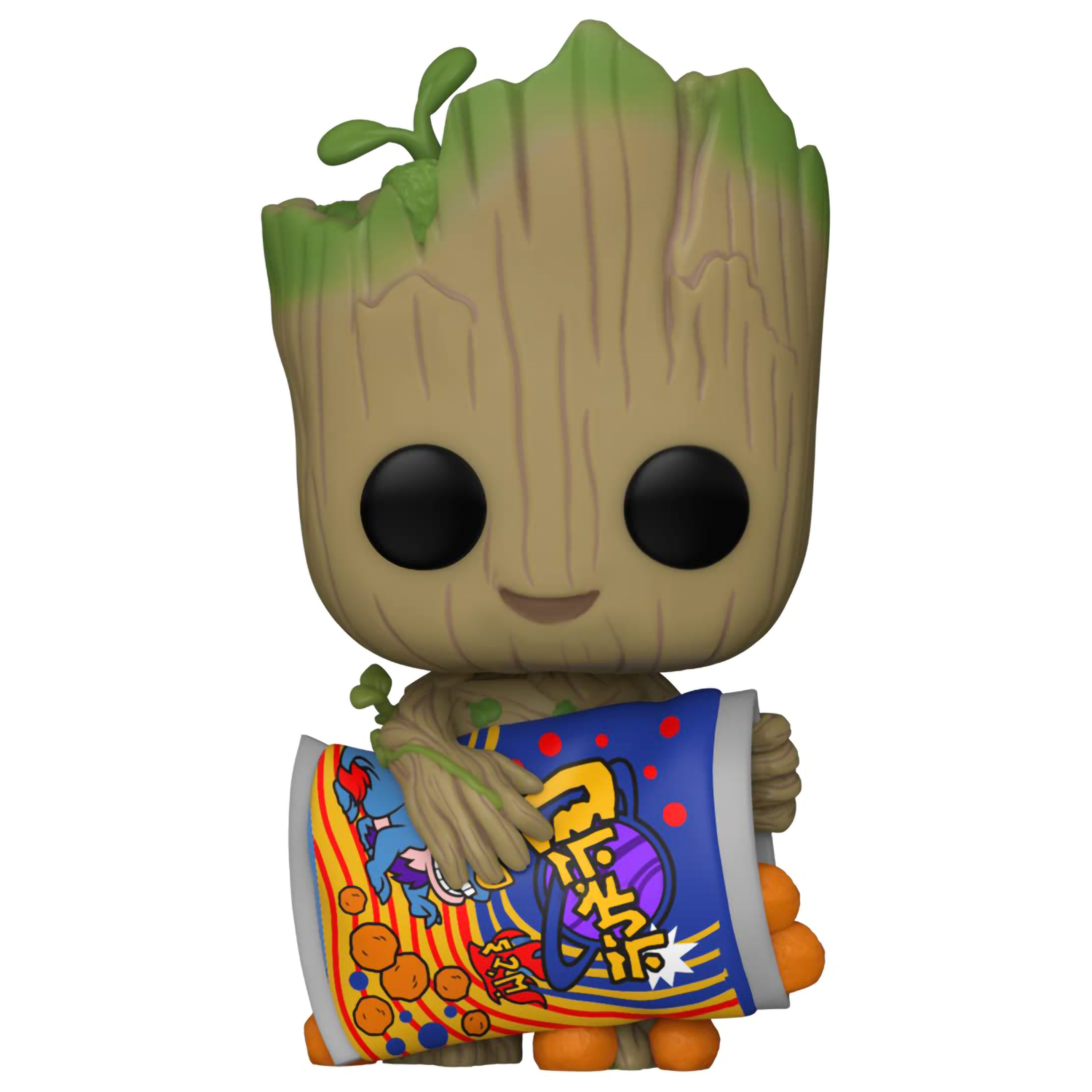 Фигурка Funko POP! Bobble Marvel I Am Groot Groot With Cheese Puffs (FL) (Exc) (1196) 71821 - фото 1