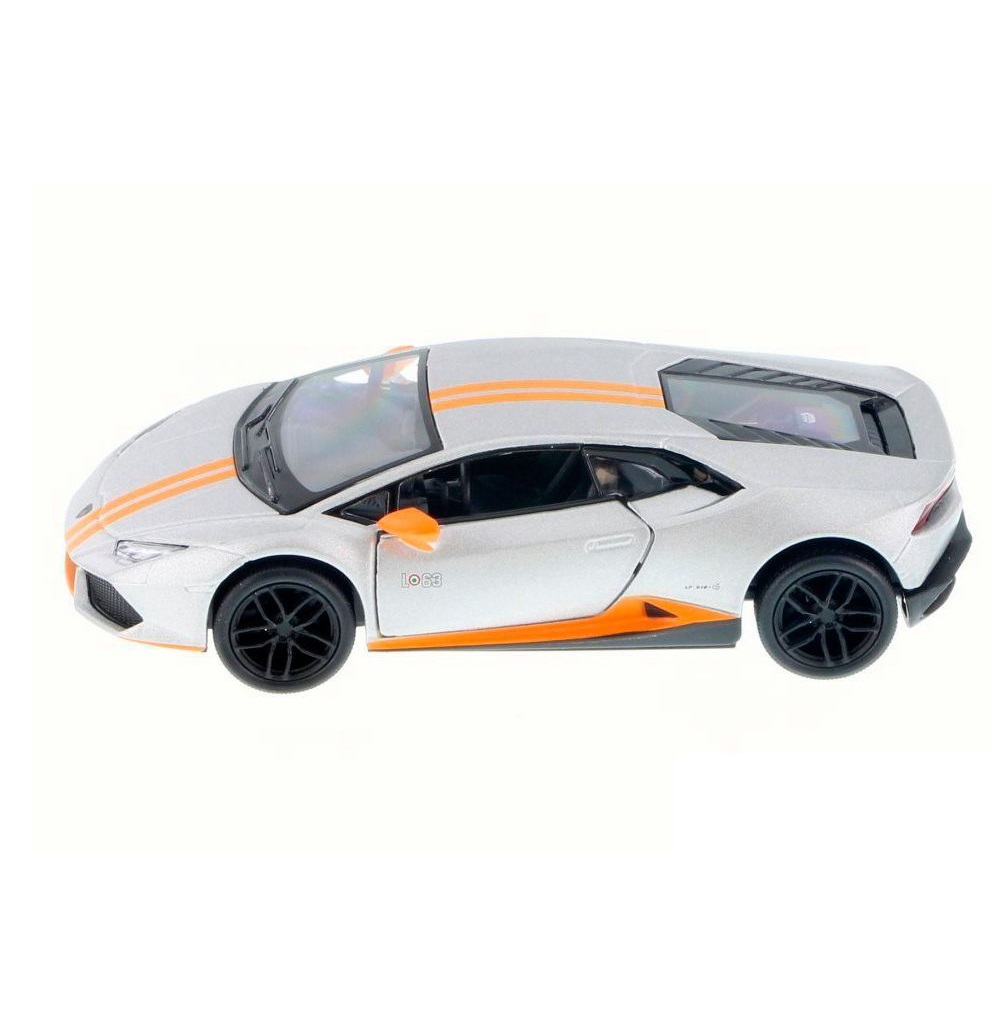 Модель KINSMART Ламборгини Huracan LP 610-4 Avio 1:36 серебристая КТ5401/3 - фото 2