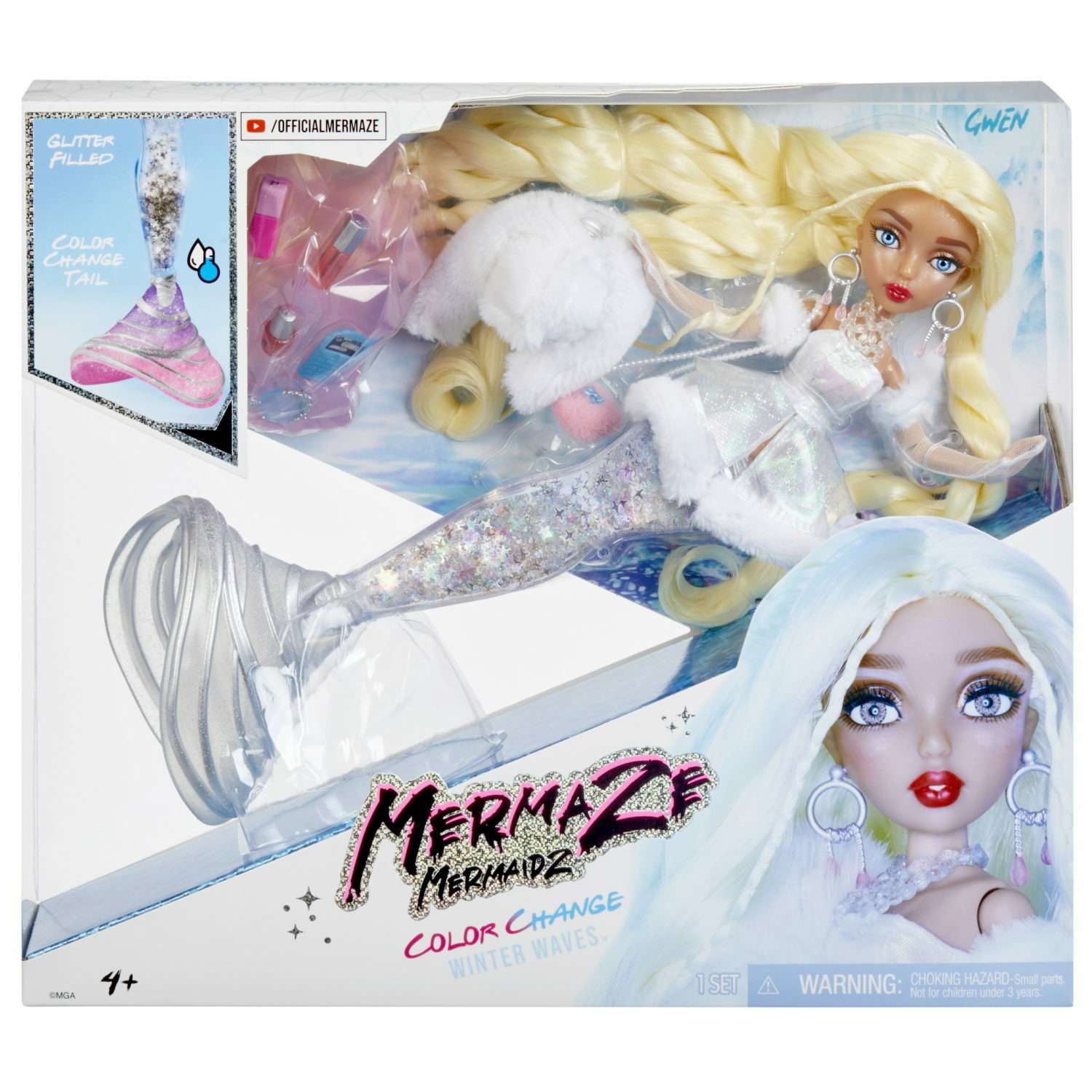 Кукла-русалка MGA Mermaze Mermaidz Gwen меняющая цвет с аксессуарами 585428 - фото 2