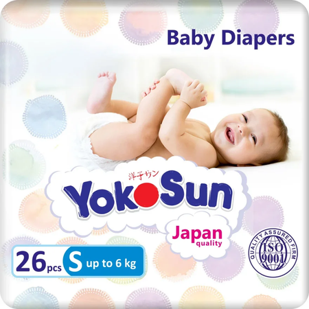 Подгузники YokoSun S до 6кг 26шт