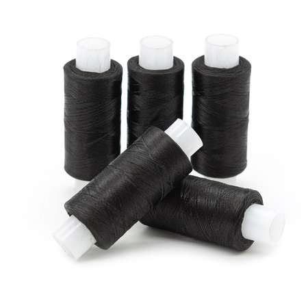 Нить Nitka оверлочная текстурированная для шитья и рукоделия 40 300 м 5 шт черный