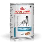 Корм для собак ROYAL CANIN Hypoallergenic при аллергии и заболеваниях кожи или непереносимости консервированный 200г