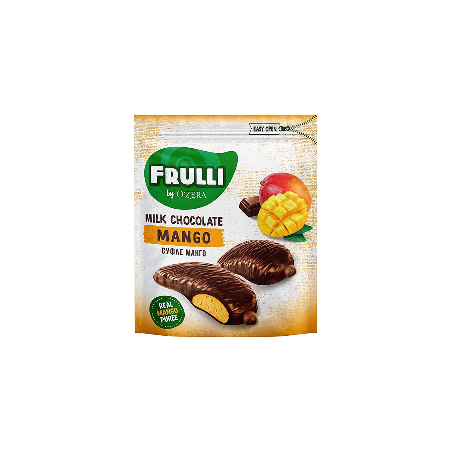 Конфеты OZera OZera конфеты Frulli суфле манго в шоколаде 125 г 4 шт - фото 1