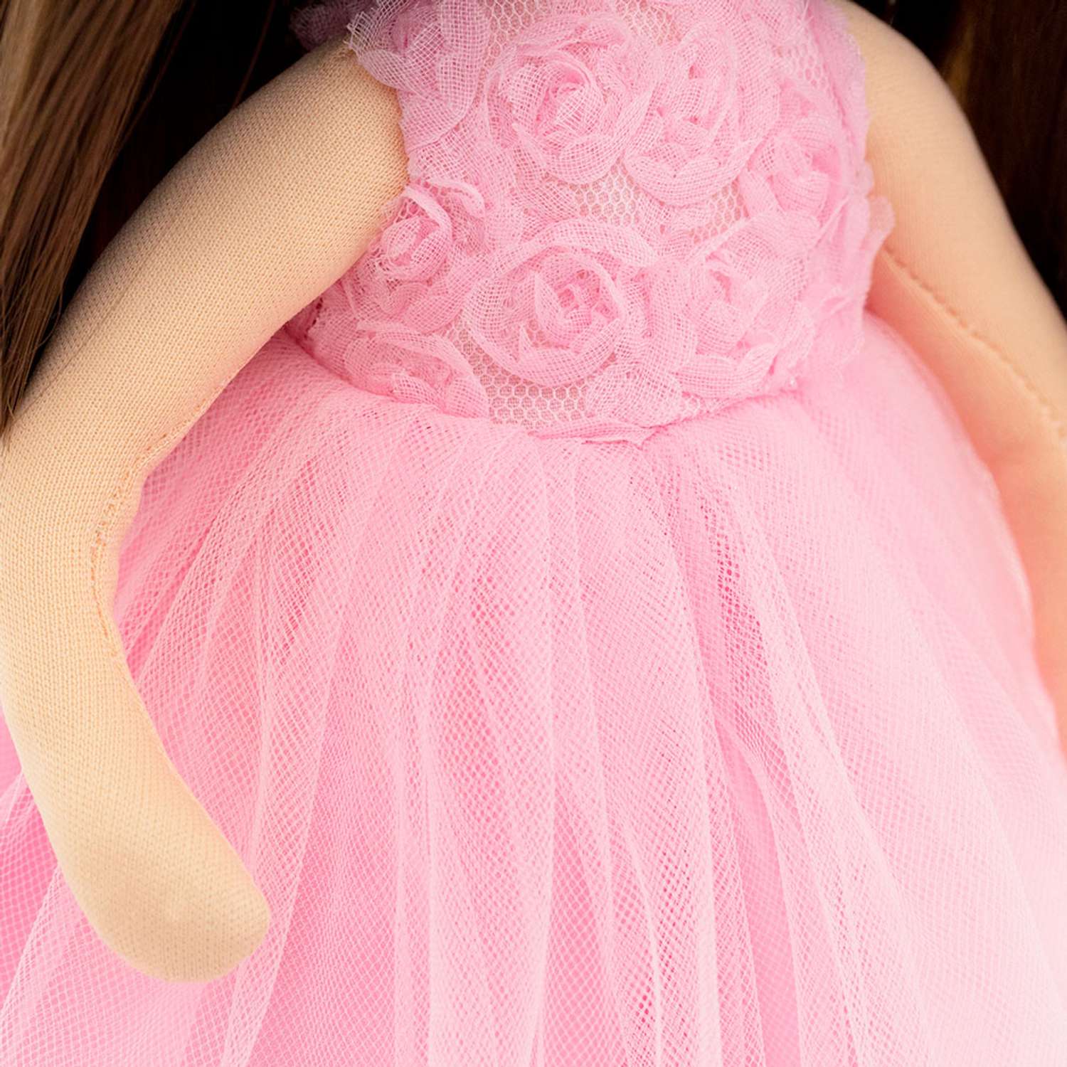 Кукла Orange Toys Sweet Sisters Sophie в розовом платье с розочками 32 см Серия Вечерний шик SS03-03 - фото 5