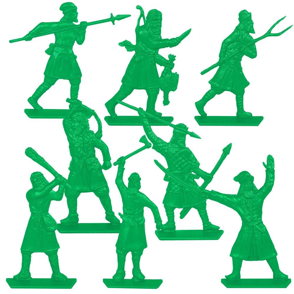 Набор фигурок Воины и Битвы Крестьяне и Разбойники цвет зеленый - фото 1