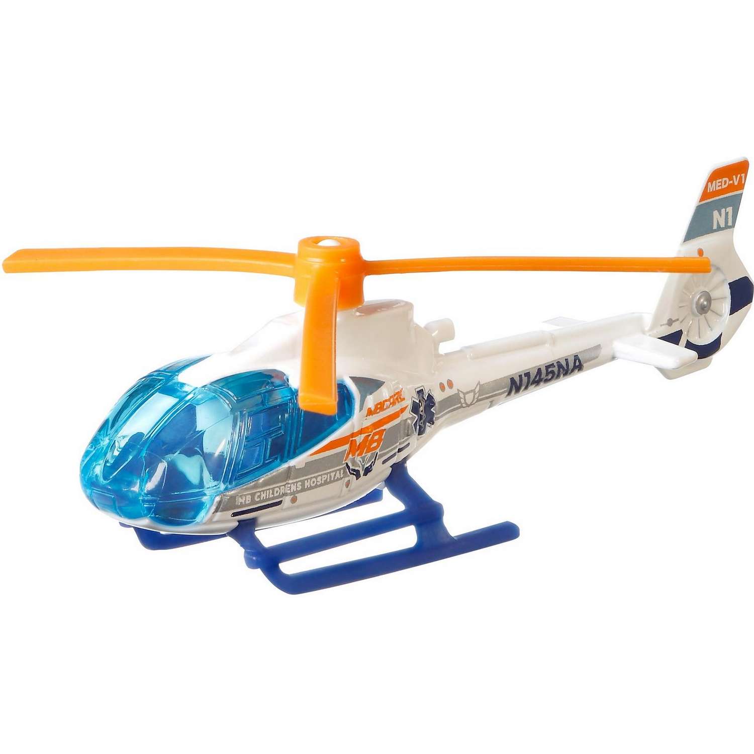 Игрушка Matchbox Транспорт воздушный Вертолет Эйрбас Хеликоптерс H130 GKT52 68982 - фото 1
