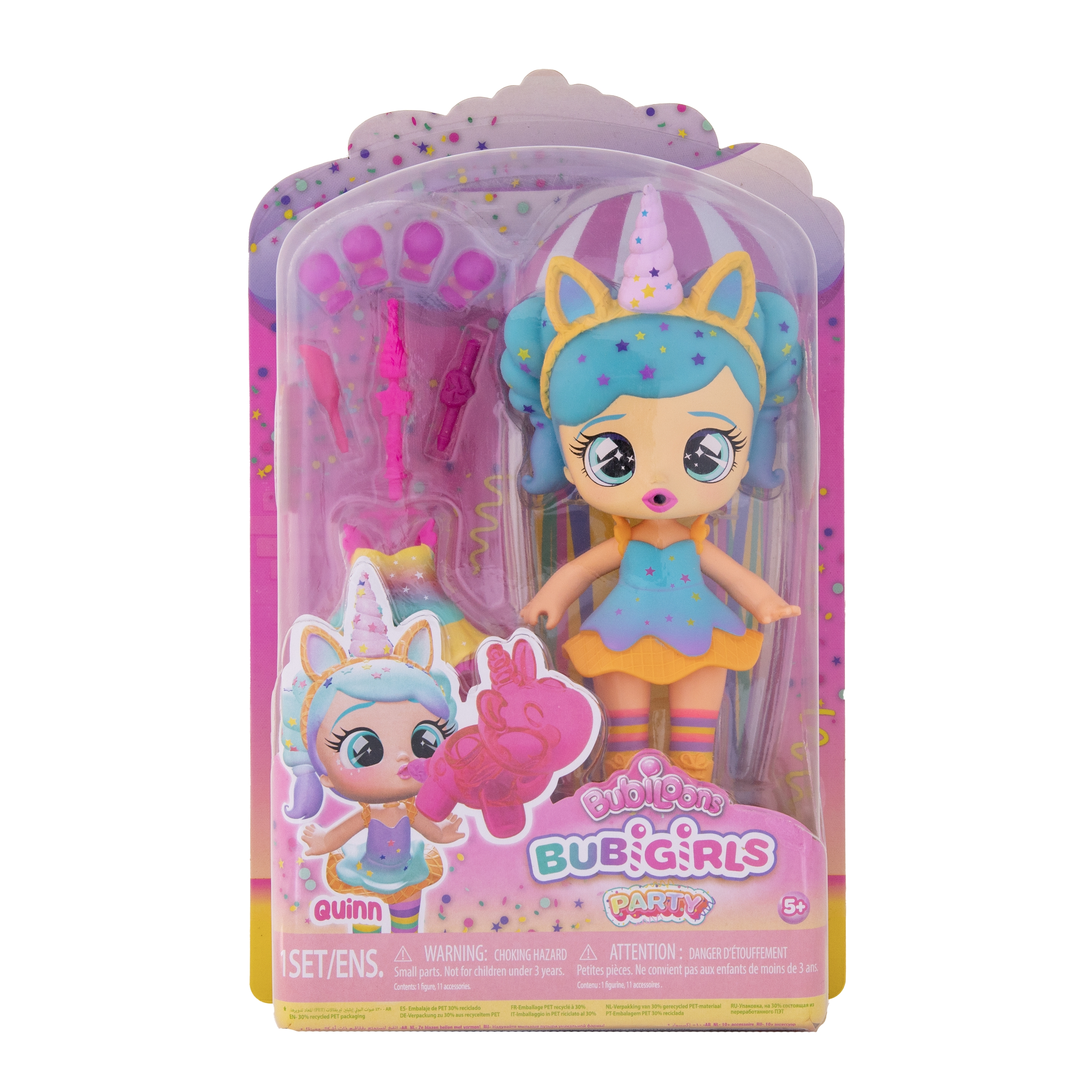 Куколка с аксессуарами IMC Toys Bubiloons bubigirls party Квинн IMC910959 - фото 5