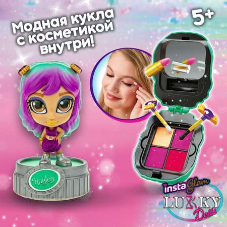 Набор косметики Instaglam Lukky Doll Кукла Хэйли Неон 12 см